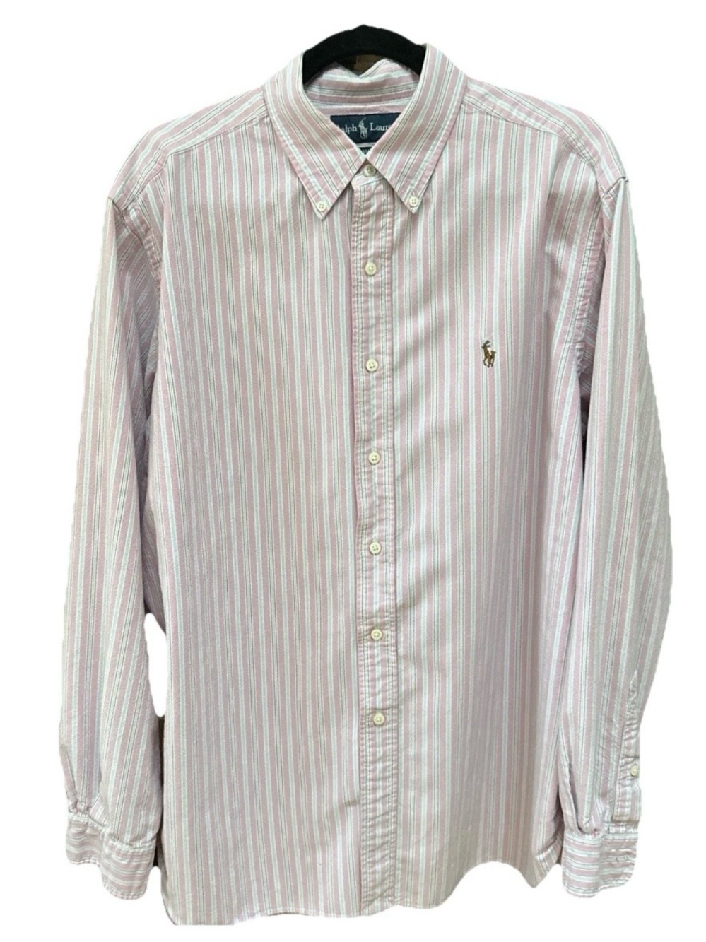 Polo by Ralph Lauren White and Pink Stripe Button-Down Shirt - Men's